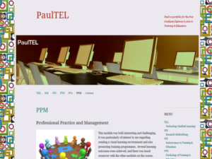 PaulTEL | Paul's e-portfolio for the Post Graduate Diploma in Arts in Training & Education
